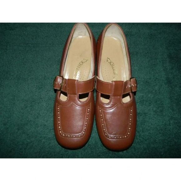 NIB ENNA JETTICKS RENA Brown Orthopedic Occupational Leather Heels Size 5 EE - Picture 2 of 10